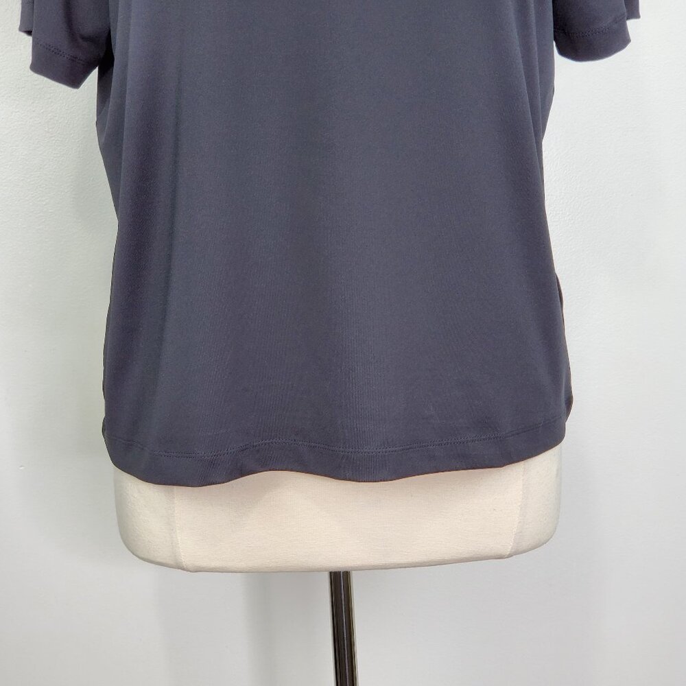 Susan Graver Essentials Black Short Sleeve Minimalist Stretchy Top Size XL - Picture 3 of 11